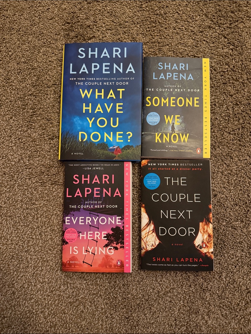 Shari Lapena Book Set: 3 paperback and one hardcover